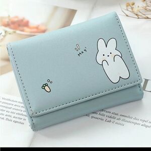 Tri Fold Bunny Design Faux Leather Wallet